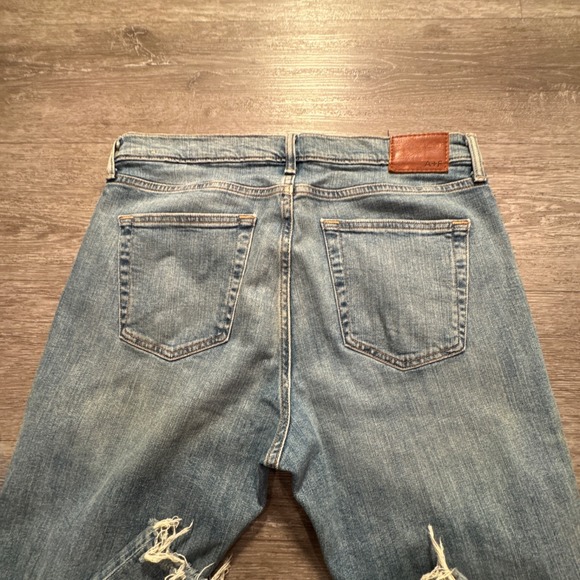 Abercrombie & Fitch Jeans Mens 34 Blue Denim Rustin Athletic Slim Stretch 34x26 - Picture 7 of 12